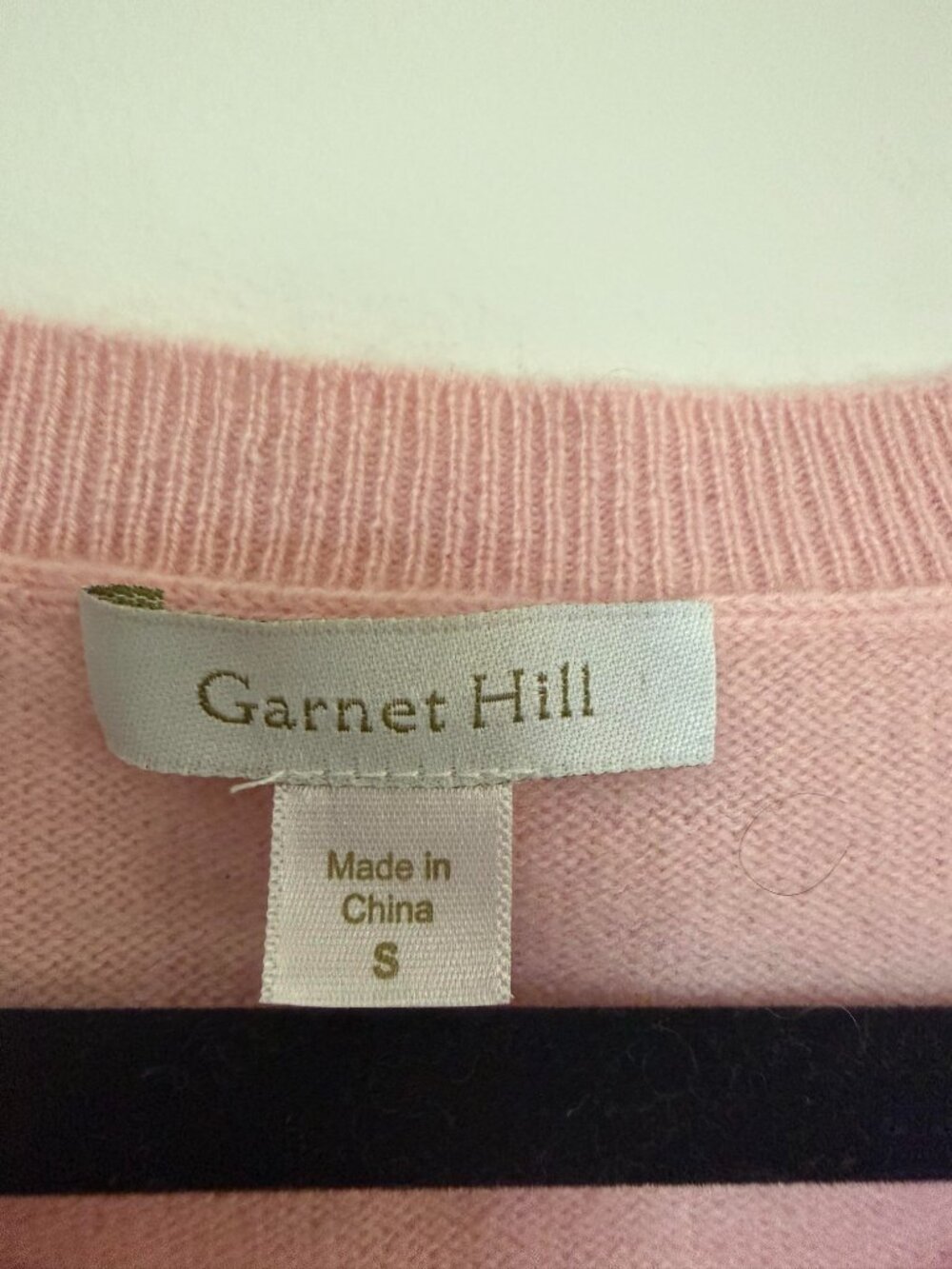 Garnet Hill 100% Cashmere Crew Neck Sweater Quiet Luxury Minimalist Pink - S - Picture 3 of 5